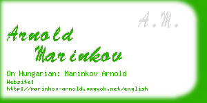 arnold marinkov business card